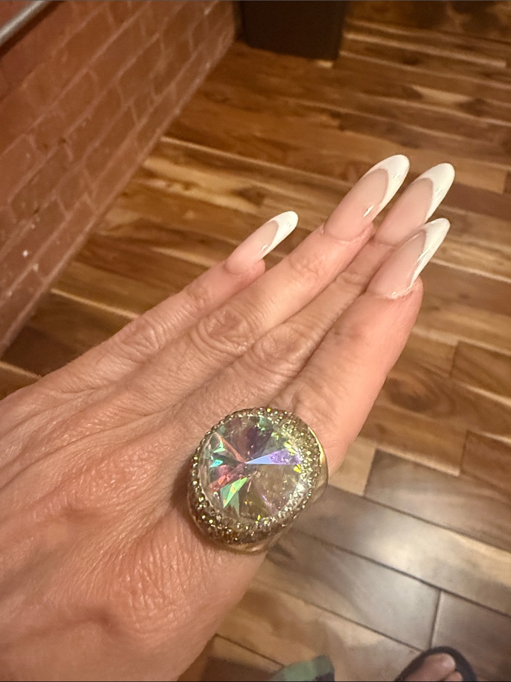 Aurora Crystal Statement Ring - Iridescent